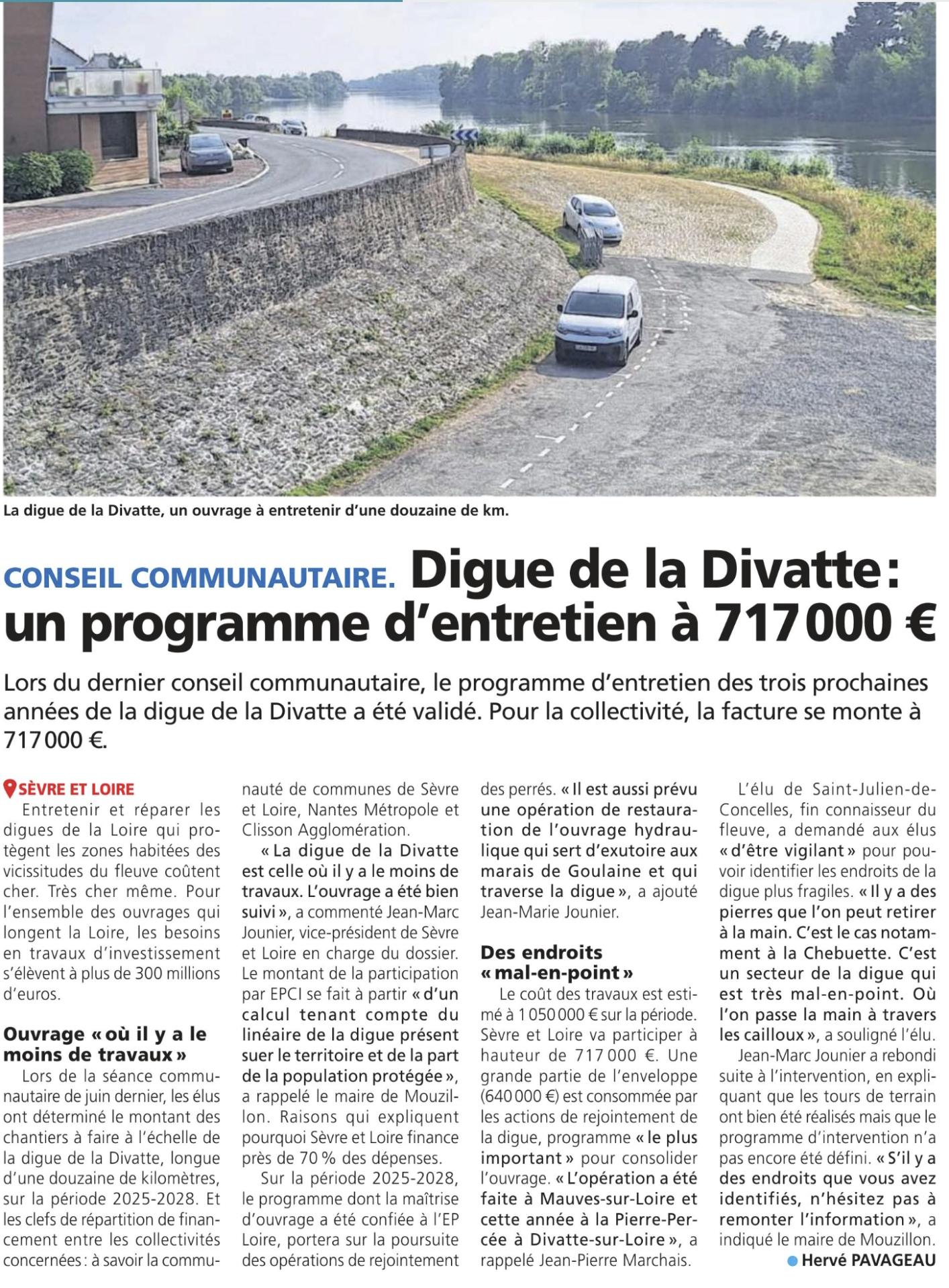 Un programme d'entretien à 717 000 €